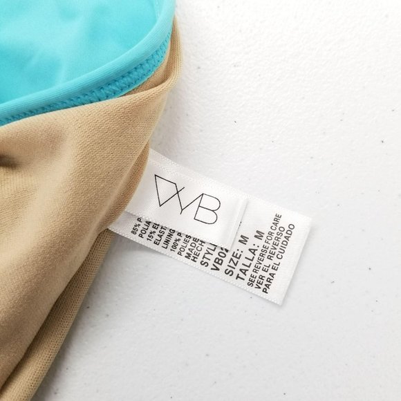 VYB Y-Back One Piece Swimsuit In Turquoise Blue size Medium - Picture 6 of 7